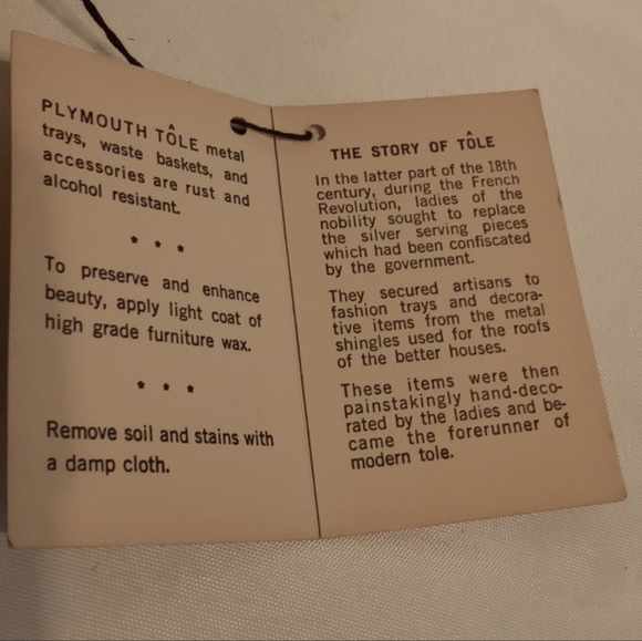 TÔLE HAND PAINTED TRAY - Picture 4 of 8